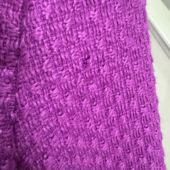 Primark Vibrant Purple Tweed Cropped  Blazer Size 10 - Picture 5 of 7